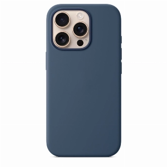 Чехол iPhone 16 Pro Max Silicone Case Denim, синий