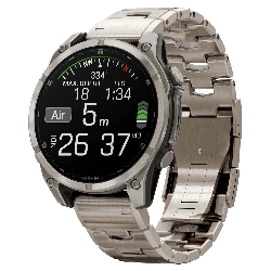 Умные часы Garmin Fenix 8, 47 мм AMOLED Sapphire Bare Titanium / Graphite / Titanium Band