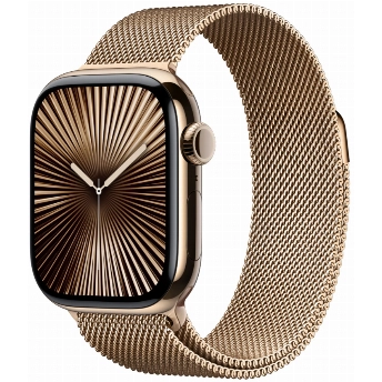 Умные часы Apple Watch Series 10 46 мм, S/M 130-180 мм, Titanium Case Cellular, Milanese Loop, Gold