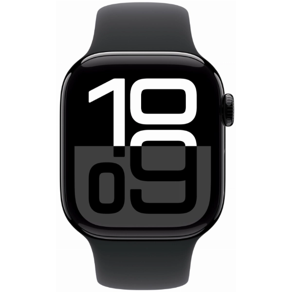Умные часы Apple Watch Series 10 46 мм, S/M 130-200 мм, Aluminium Case GPS, Jet Black