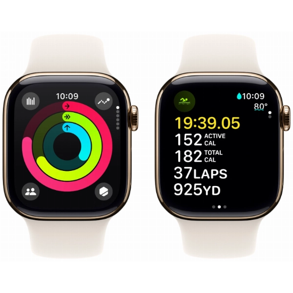 Умные часы Apple Watch Series 10 42 мм, M/L 140-245 мм, Titanium Case GPS+Cellular, Gold