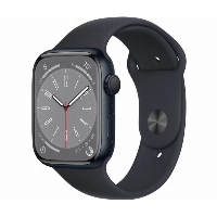 Умные часы Apple Watch Series 8 41 мм, S/M 130-180 мм, Aluminium Case with Sport Band, Midnight