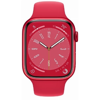 Умные часы Apple Watch Series 8 41 мм, S/M 130-180 мм, Aluminium Case with Sport Band, Red