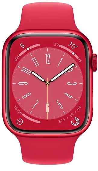 Умные часы Apple Watch Series 8 41 мм, M/L 160-210 мм, Aluminium Case with Sport Band, Red