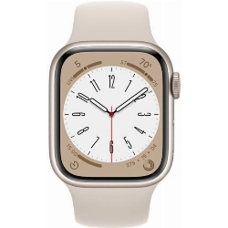 Умные часы Apple Watch Series 8 45 мм, M/L 160-210 мм, Aluminium Case with Sport Band, Starlight