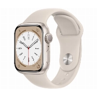 Умные часы Apple Watch Series 8 41 мм, M/L 160-210 мм, Aluminium Case with Sport Band, Starlight