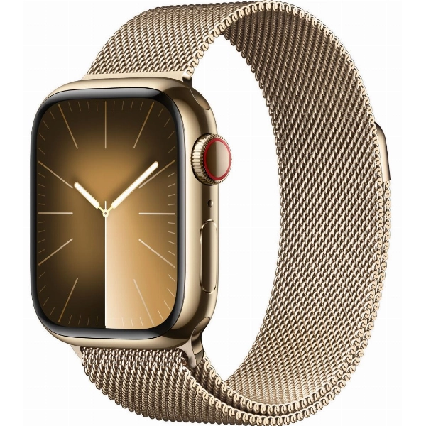 Умные часы Apple Watch Series 9 45 мм, Aluminium Case with Milanese Loop, Gold