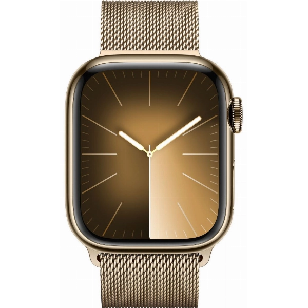 Умные часы Apple Watch Series 9 45 мм, Aluminium Case with Milanese Loop, Gold
