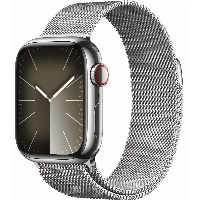 Умные часы Apple Watch Series 9 45 мм, Aluminium Case with Milanese Loop, Silver