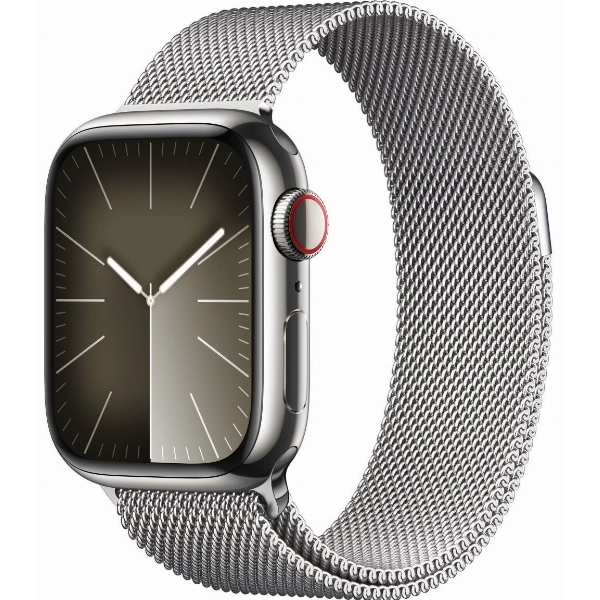 Умные часы Apple Watch Series 9 45 мм, Aluminium Case with Milanese Loop, Silver