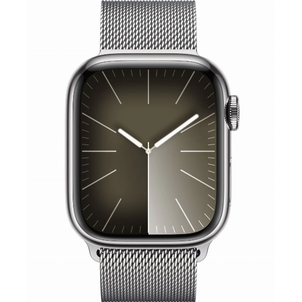 Умные часы Apple Watch Series 9 45 мм, Aluminium Case with Milanese Loop, Silver