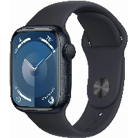 Умные часы Apple Watch Series 9 45 мм, S/M 130-180 мм, Aluminium Case with Sport Band, Midnight