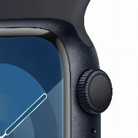 Умные часы Apple Watch Series 9 45 мм, S/M 130-180 мм, Aluminium Case with Sport Band, Midnight