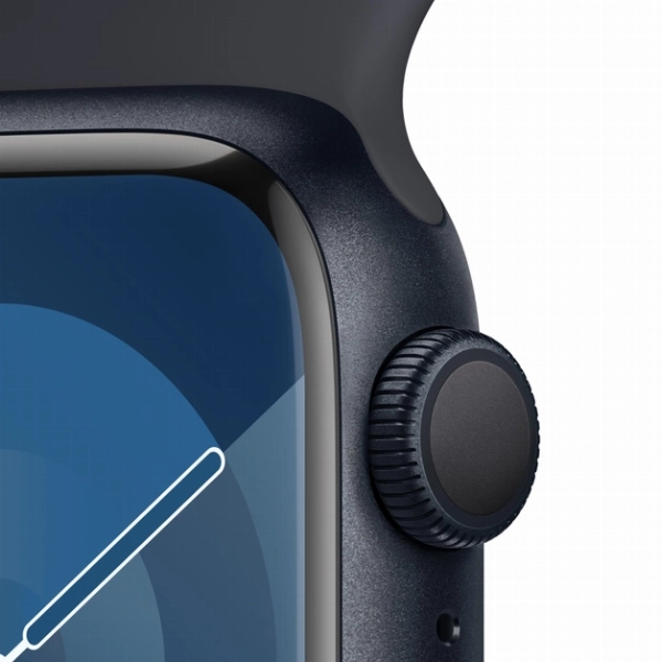 Умные часы Apple Watch Series 9 45 мм, S/M 130-180 мм, Aluminium Case with Sport Band, Midnight