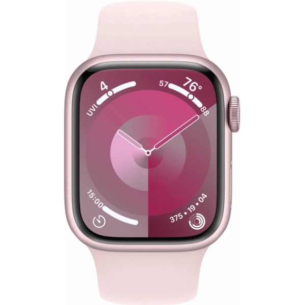 Умные часы Apple Watch Series 9 45 мм, M/L 160-210 мм, Aluminium Case with Sport Band, Pink
