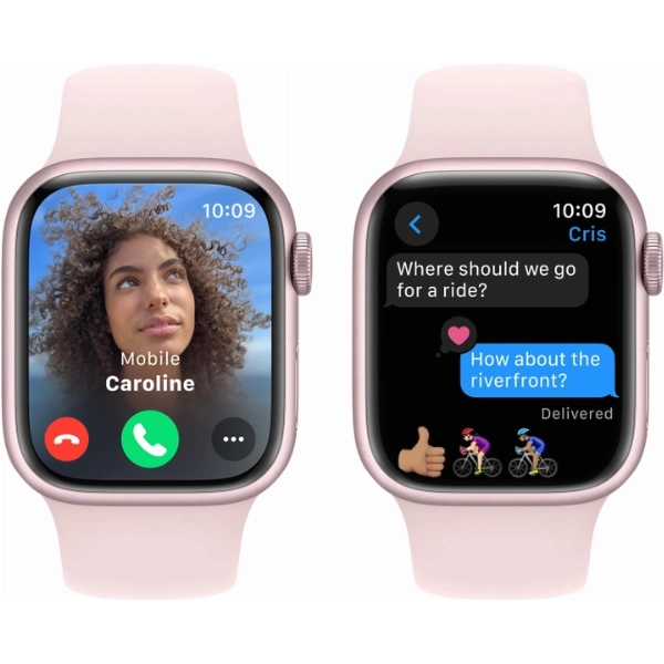 Умные часы Apple Watch Series 9 45 мм, M/L 160-210 мм, Aluminium Case with Sport Band, Pink