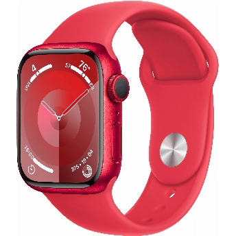 Умные часы Apple Watch Series 9 41 мм, M/L 160-210 мм, Aluminium Case with Sport Band, Red