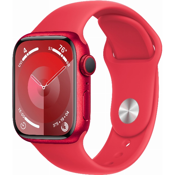 Умные часы Apple Watch Series 9 41 мм, M/L 160-210 мм, Aluminium Case with Sport Band, Red