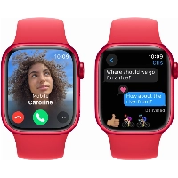 Умные часы Apple Watch Series 9 41 мм, M/L 160-210 мм, Aluminium Case with Sport Band, Red