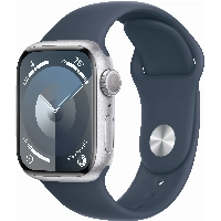 Умные часы Apple Watch Series 9 41 мм, S/M 130-180 мм, Aluminium Case with Sport Band, Silver