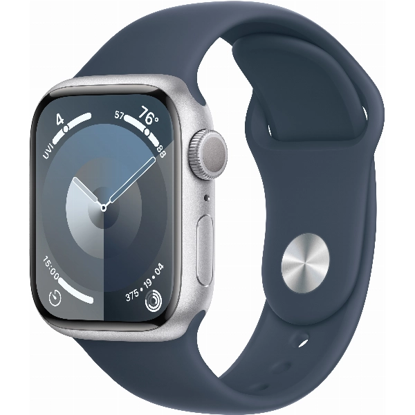 Умные часы Apple Watch Series 9 41 мм, S/M 130-180 мм, Aluminium Case with Sport Band, Silver