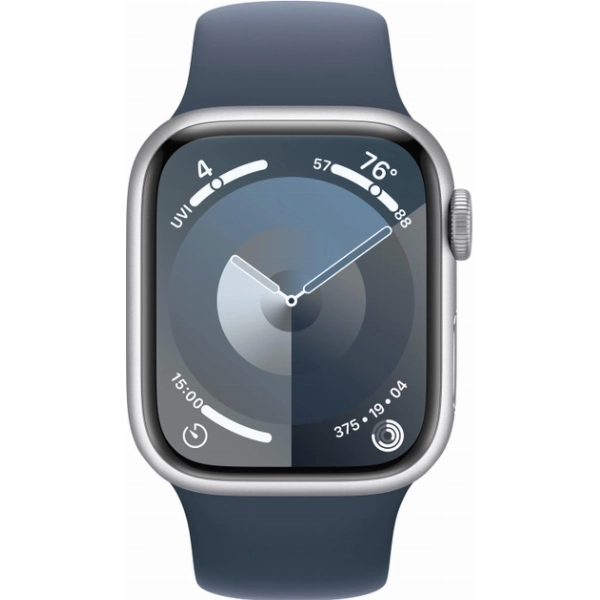 Умные часы Apple Watch Series 9 41 мм, S/M 130-180 мм, Aluminium Case with Sport Band, Silver