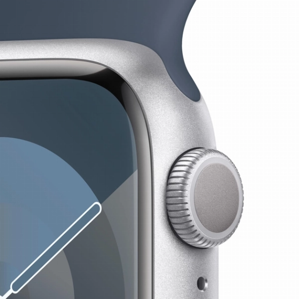 Умные часы Apple Watch Series 9 41 мм, S/M 130-180 мм, Aluminium Case with Sport Band, Silver