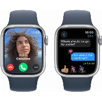 Умные часы Apple Watch Series 9 41 мм, S/M 130-180 мм, Aluminium Case with Sport Band, Silver