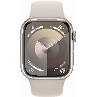 Умные часы Apple Watch Series 9 41 мм, S/M 130-180 мм, Aluminium Case with Sport Band, Starlight