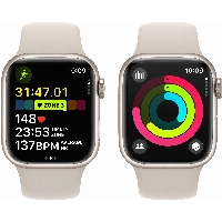 Умные часы Apple Watch Series 9 41 мм, S/M 130-180 мм, Aluminium Case with Sport Band, Starlight