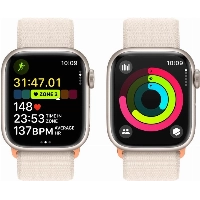 Умные часы Apple Watch Series 9 45 мм, Aluminium Case with Sport Loop, Starlight