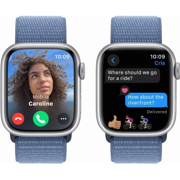 Умные часы Apple Watch Series 9 41 мм, Aluminium Case with Sport Loop, Winter Blue