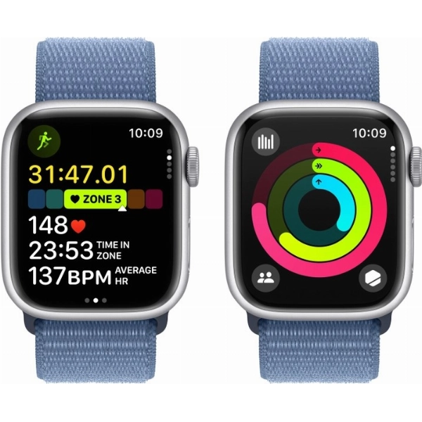 Умные часы Apple Watch Series 9 41 мм, Aluminium Case with Sport Loop, Winter Blue