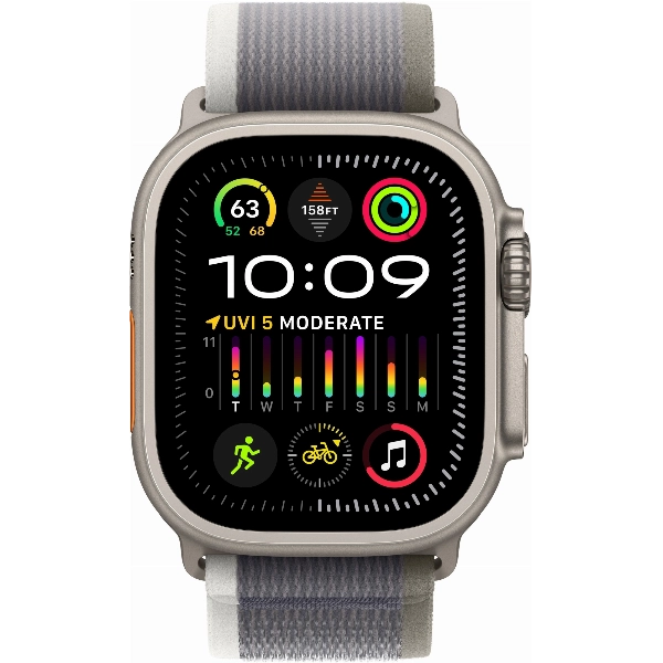 Умные часы Apple Watch Ultra 2 49 мм, M/L 145-220 мм, Titanium Case with Trail Loop, Green/Gray