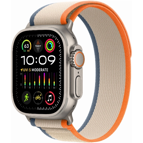 Умные часы Apple Watch Ultra 2 49 мм, S/M 130-180 мм, Titanium Case with Trail Loop, Orange/Beige