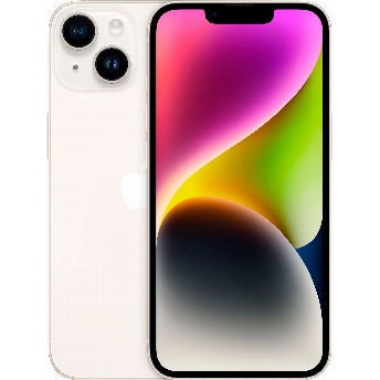 Смартфон Apple iPhone 14 512 ГБ, Dual: nano SIM + eSIM, Starlight, "сияющая звезда"