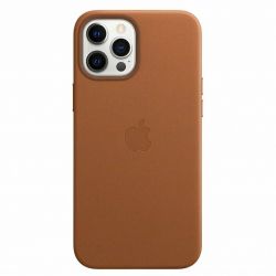 Чехол Apple iPhone 12/12 Pro Leather Case (MHKF3), Saddle Brown, коричневый