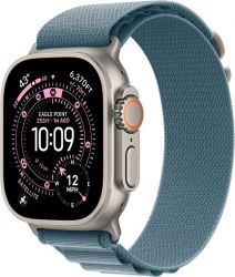 Умные часы Apple Watch Ultra 3 49 мм, Natural Titanium Case with Light Blue Alpine Loop, M