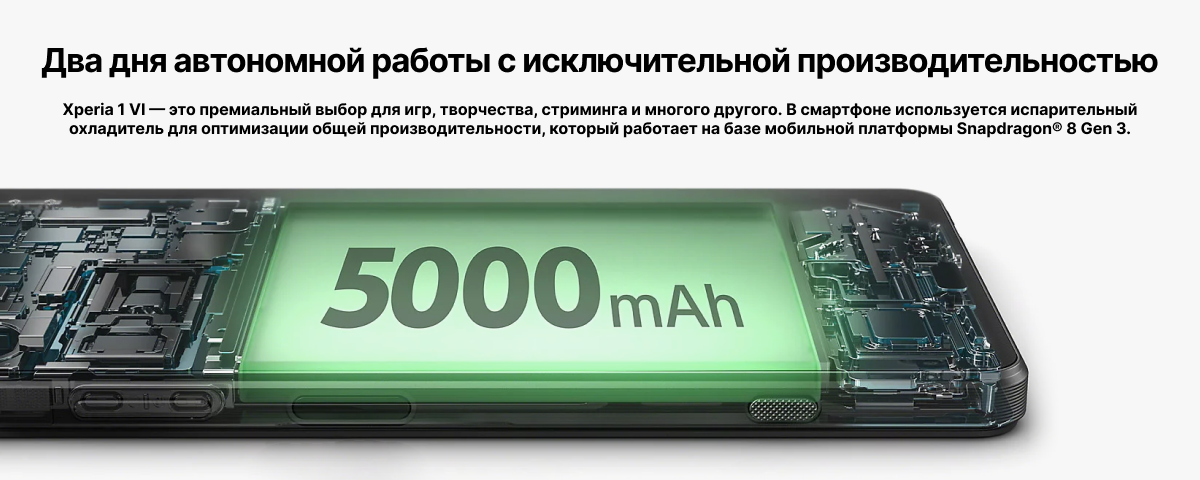 Смартфон Sony Xperia 1 VI, 12/512 GB, Platinum Silver